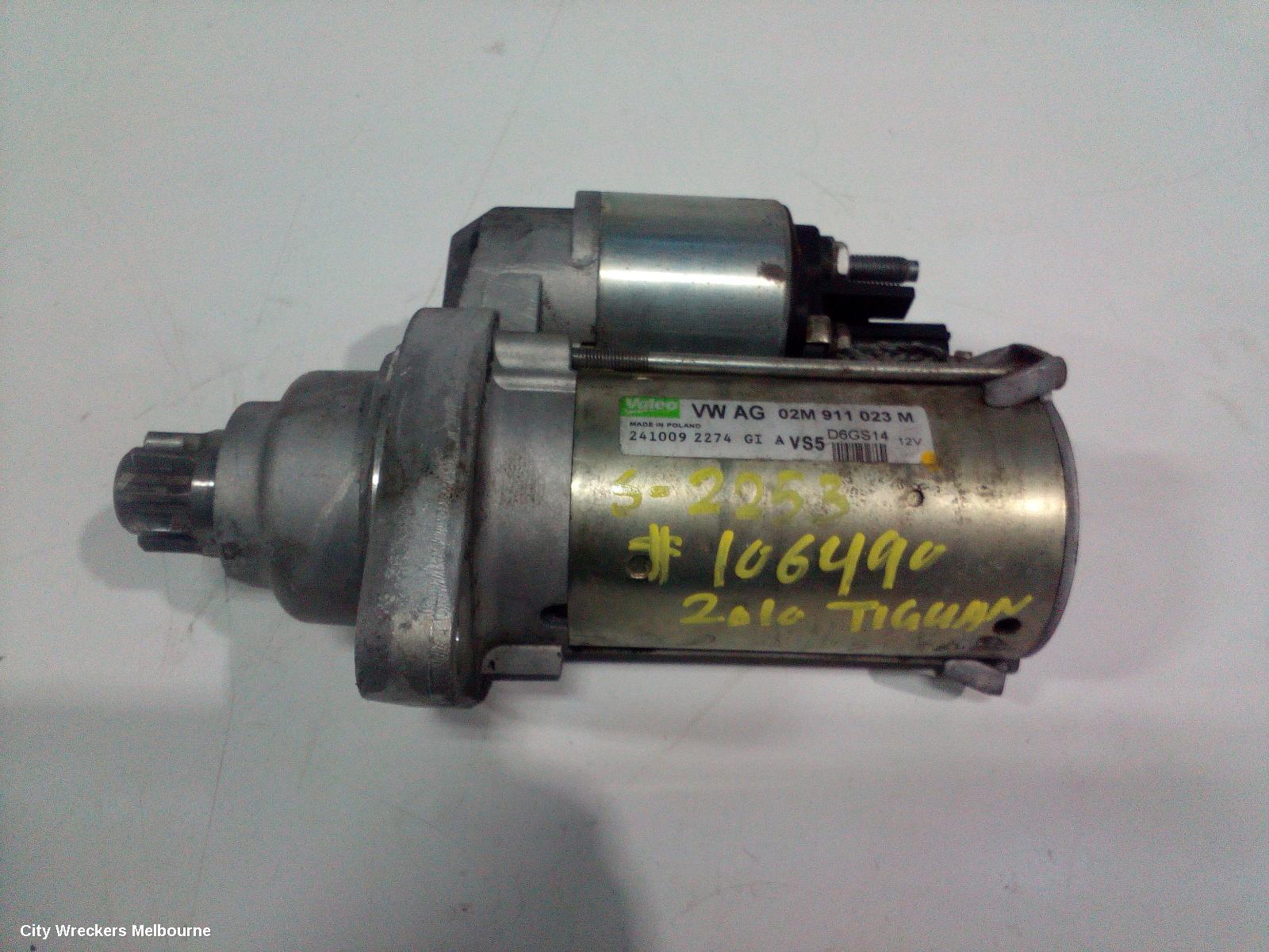 VOLKSWAGEN TIGUAN STARTER, PETROL, 2.0, 5N, CAWA/CCZC/CCZD/CAWB CODE, 05/2008 - 08/2016 - Image 1