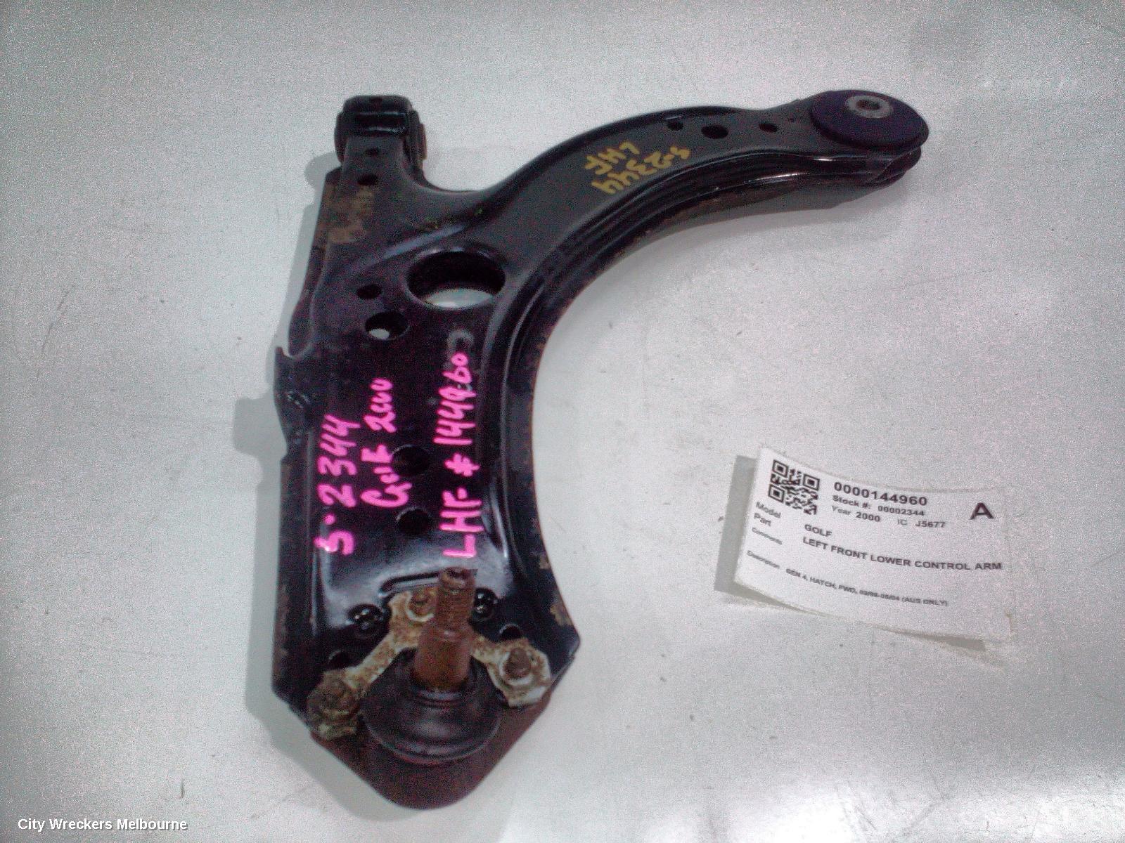 VOLKSWAGEN GOLF LEFT FRONT LOWER CONTROL ARM, GEN 4, HATCH, FWD, 09/1998 - 06/2004 (AUS ONLY) - Image 1