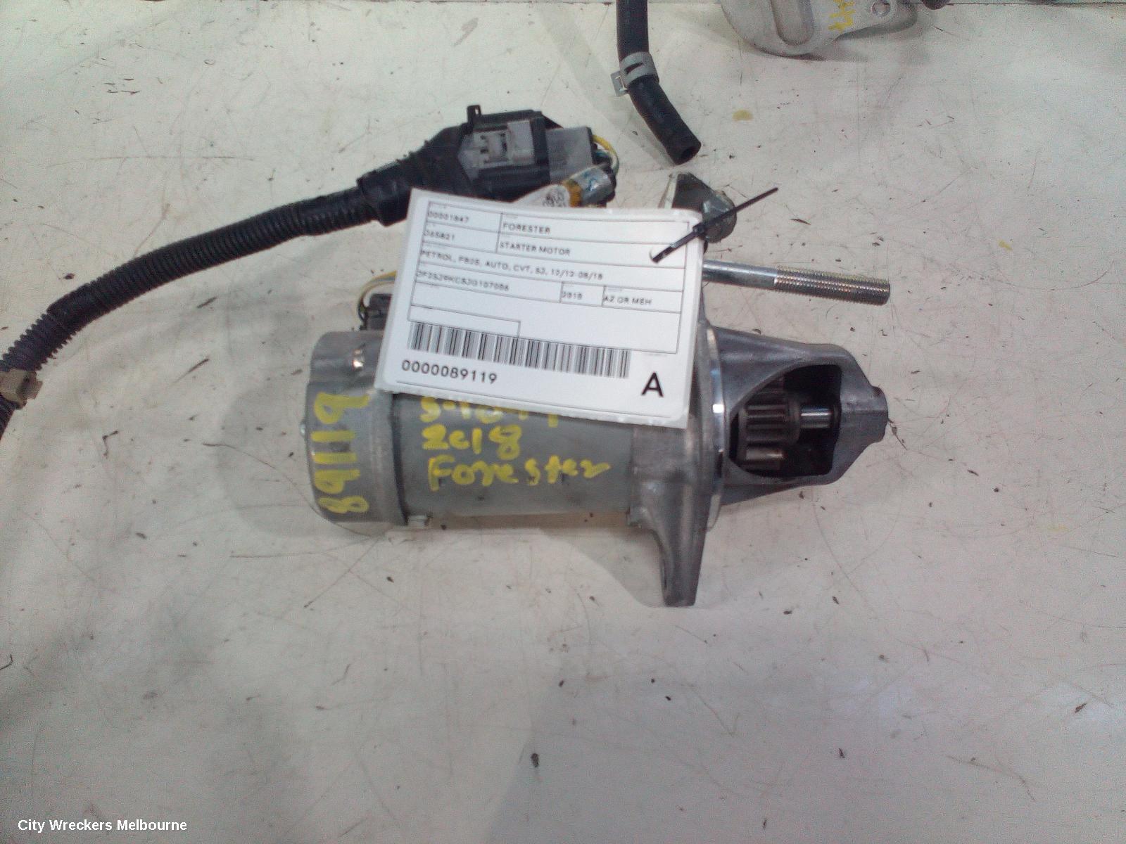 SUBARU FORESTER STARTER, PETROL, FB25, AUTO, CVT, SJ, 12/2012 - 08/2018 - Image 1