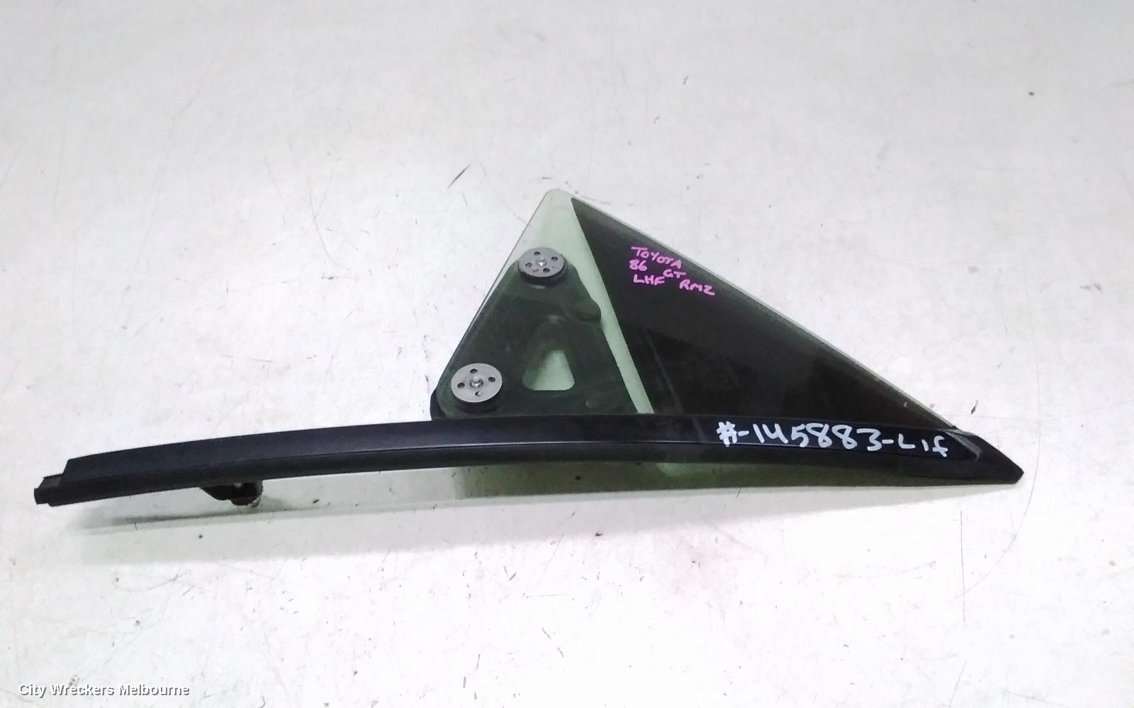 TOYOTA 86 LEFT FRONT 1/4 DOOR GLASS, ZN6, 04/2012 - 09/2021 - Image 1
