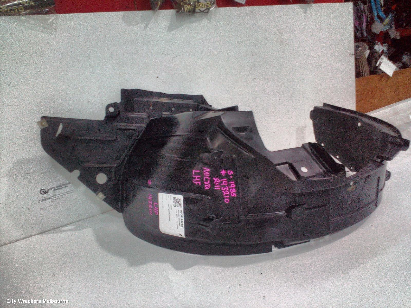 NISSAN MICRA LEFT GUARD LINER, K13, 11/2010 - 11/2012 - Image 2