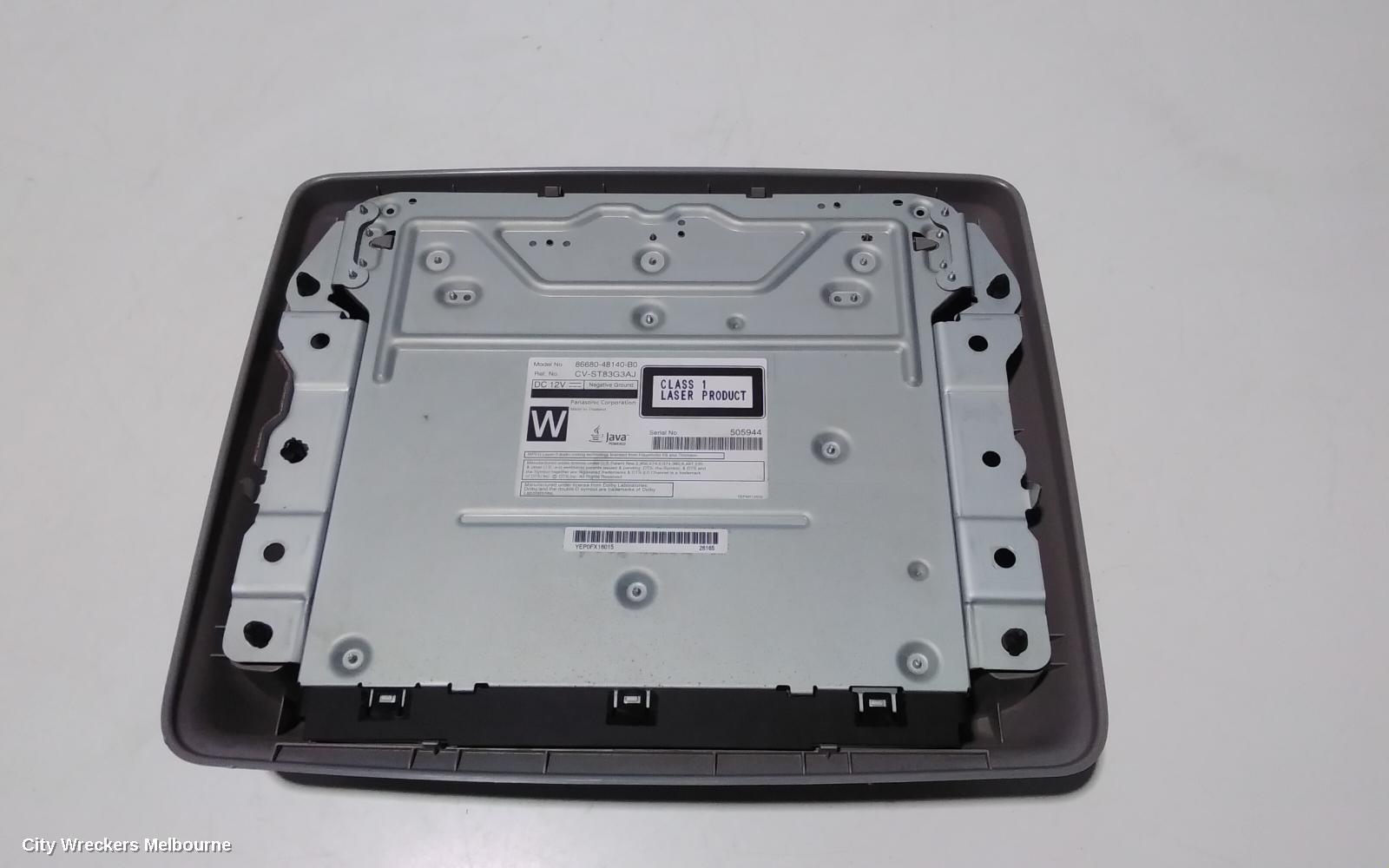 TOYOTA KLUGER RADIO/CD/DVD/SAT/TV, ROOF MOUNT DVD PLAYER, GSU50/GSU55, 12/2013 - 02/2021 - Image 3