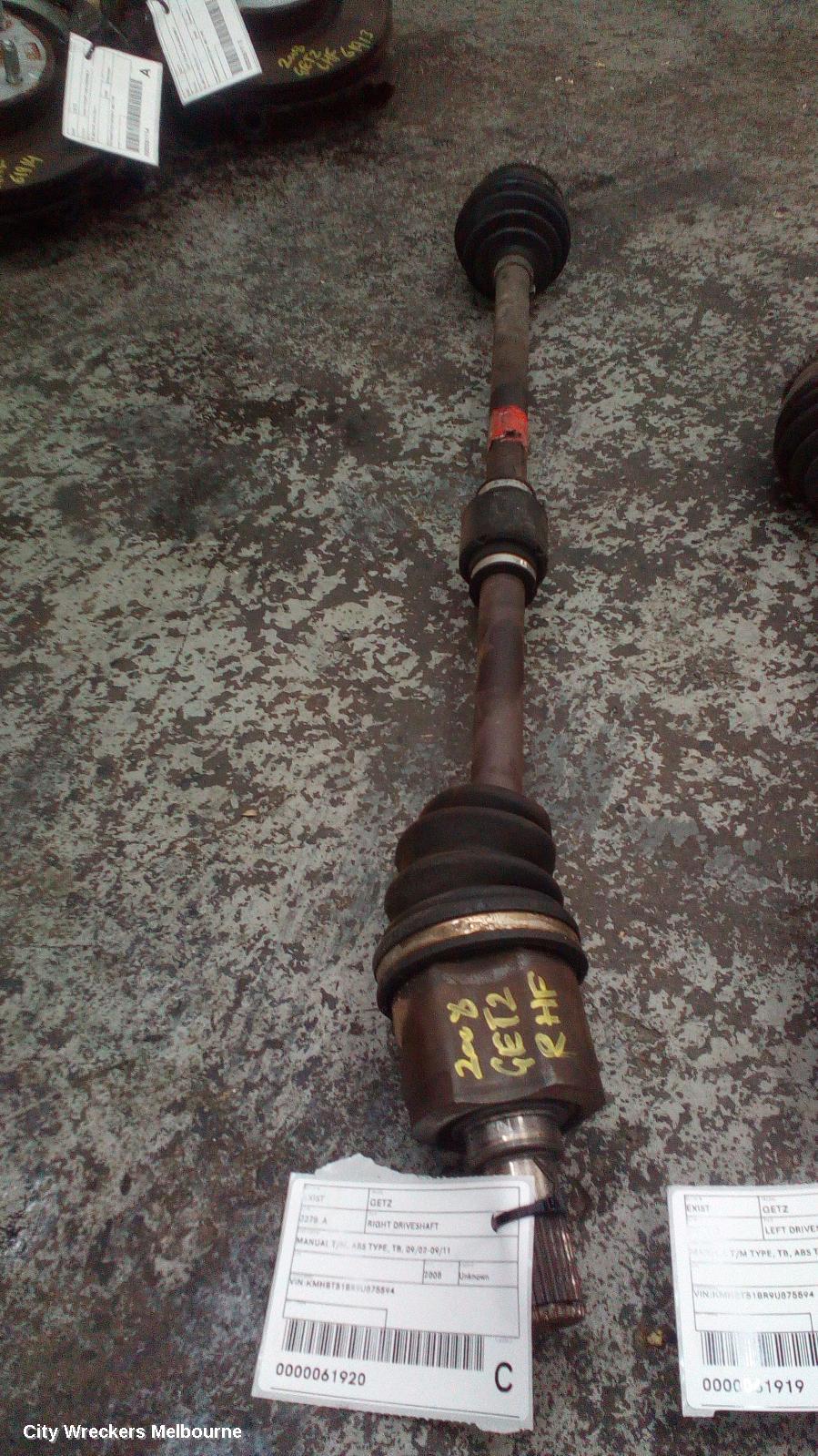 HYUNDAI GETZ RIGHT DRIVESHAFT, MANUAL T/M, ABS TYPE, TB, 09/2002 - 09/2011 - Image 1