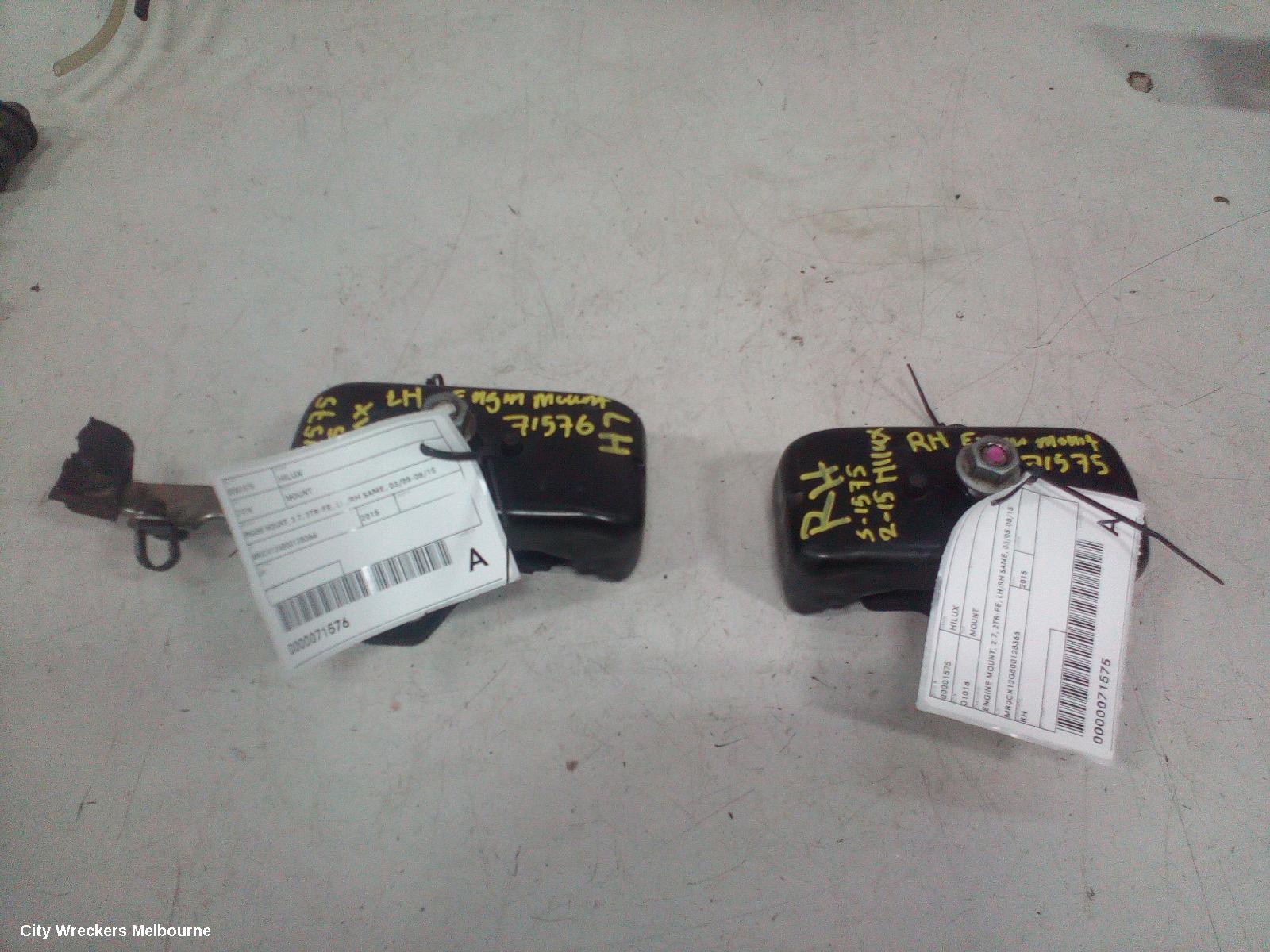 TOYOTA HILUX MOUNT, ENGINE MOUNT, 2.7, 2TR-FE, LH/RH SAME, 03/2005 - 08/2015 - Image 3