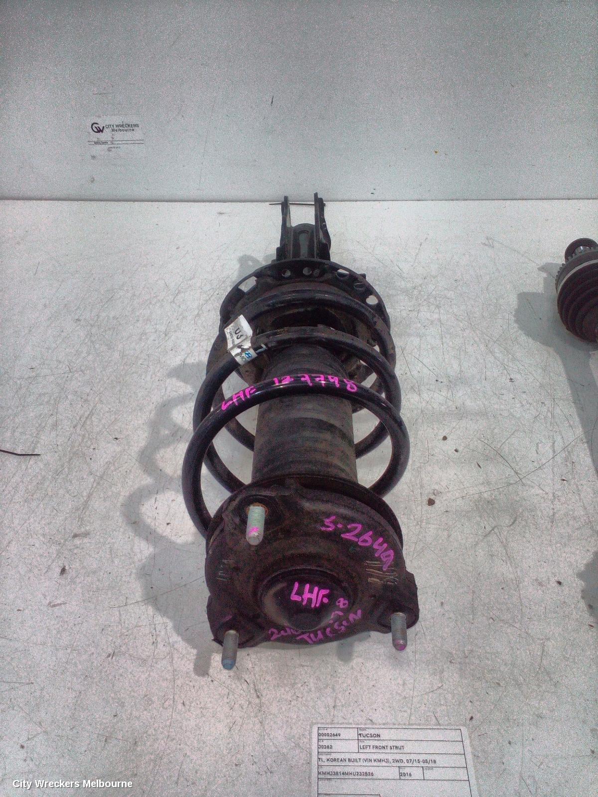 HYUNDAI TUCSON LEFT FRONT STRUT, TL, KOREAN BUILT (VIN KMHJ), 2WD, 07/2015 - 05/2018 - Image 2