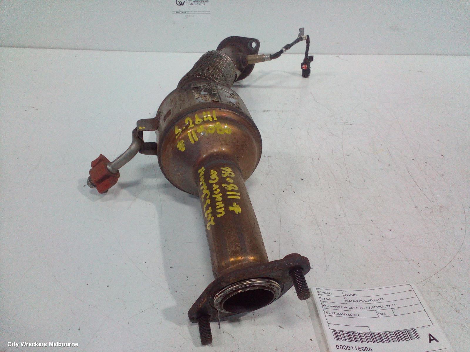 HAVAL JOLION CATALYTIC CONVERTER, A01, UNDER CAR-CAT TYPE, PETROL, 1.5, HEV, 4B15L, 01/2022 - 03/2024 - Image 1