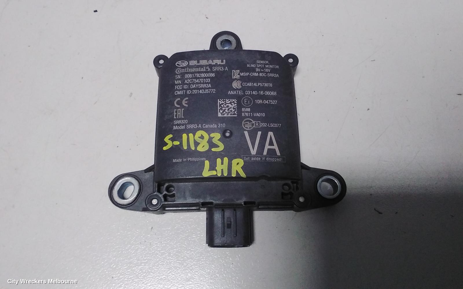 SUBARU WRX, V1, 03/2014 - 10/2021, 00B17B28000B6 LHR BLIND SPOT MODUEL: 72351 - Image 2