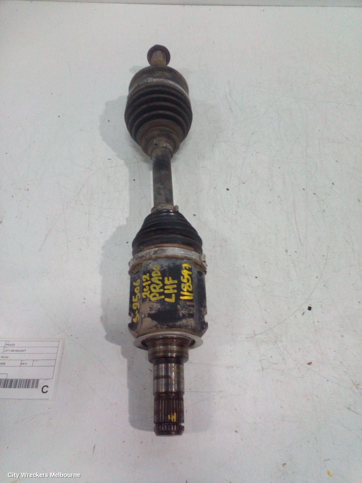 TOYOTA PRADO LEFT DRIVESHAFT, 120-150 SERIES, 02/2003 ONWARDS - Image 2