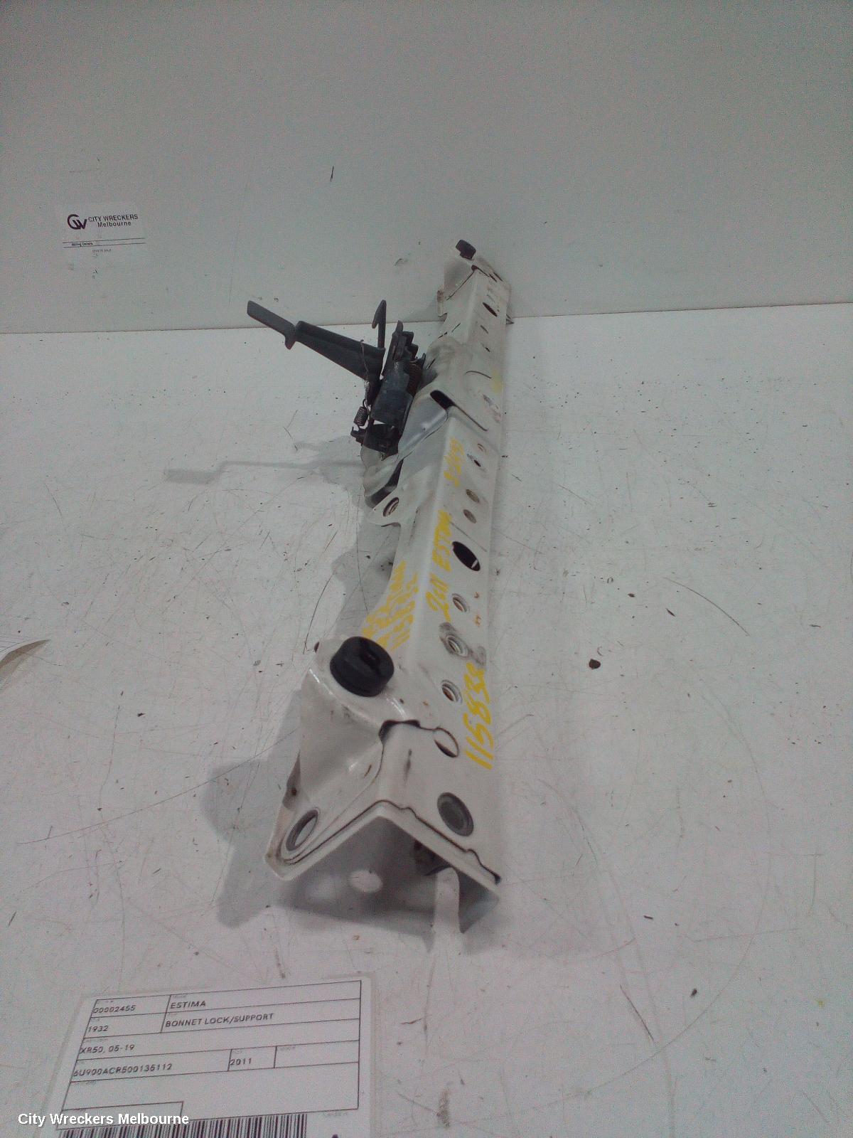 TOYOTA ESTIMA BONNET LOCK/SUPPORT, XR50, 05-19 - Image 2