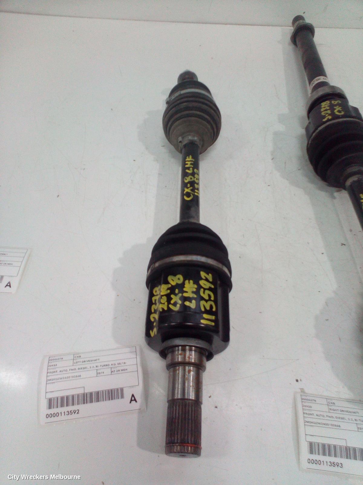MAZDA CX8 LEFT DRIVESHAFT, FRONT, AUTO, FWD, DIESEL, 2.2, BI-TURBO, KG, 05/2018 ONWARDS - Image 1