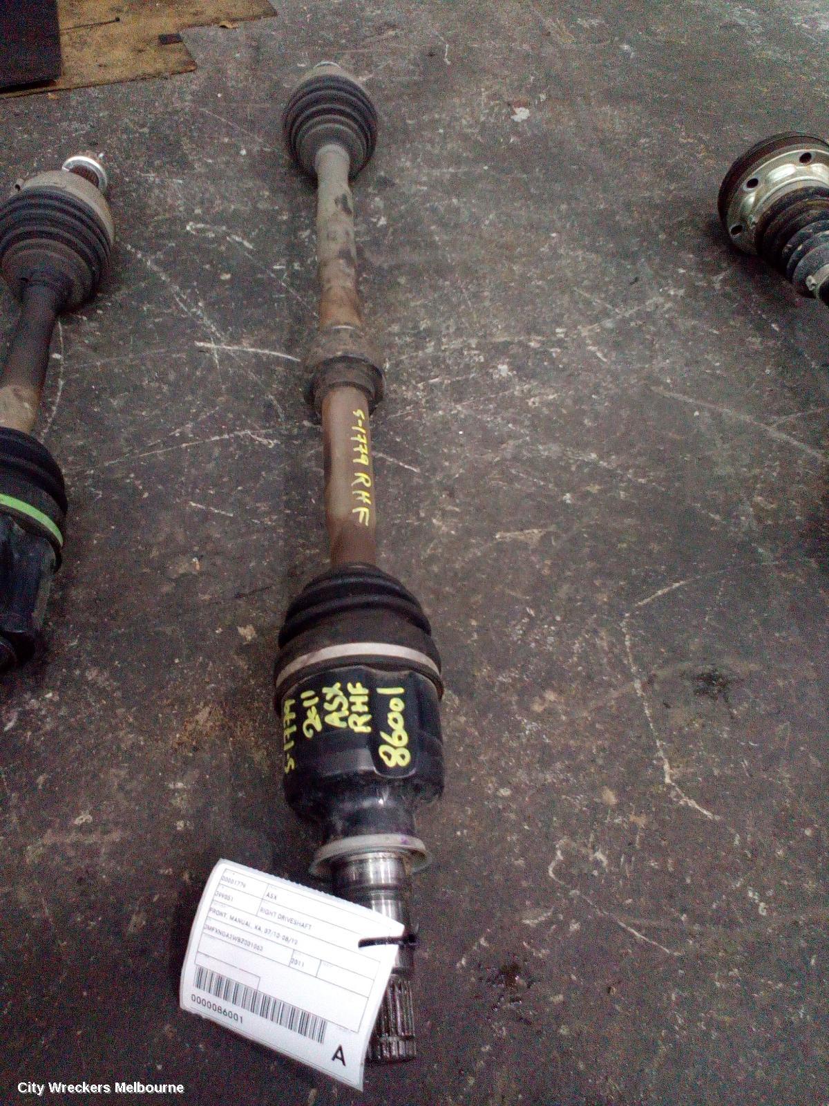 MITSUBISHI ASX RIGHT DRIVESHAFT, FRONT, MANUAL, XA, 07/2010 - 08/2012 - Image 1