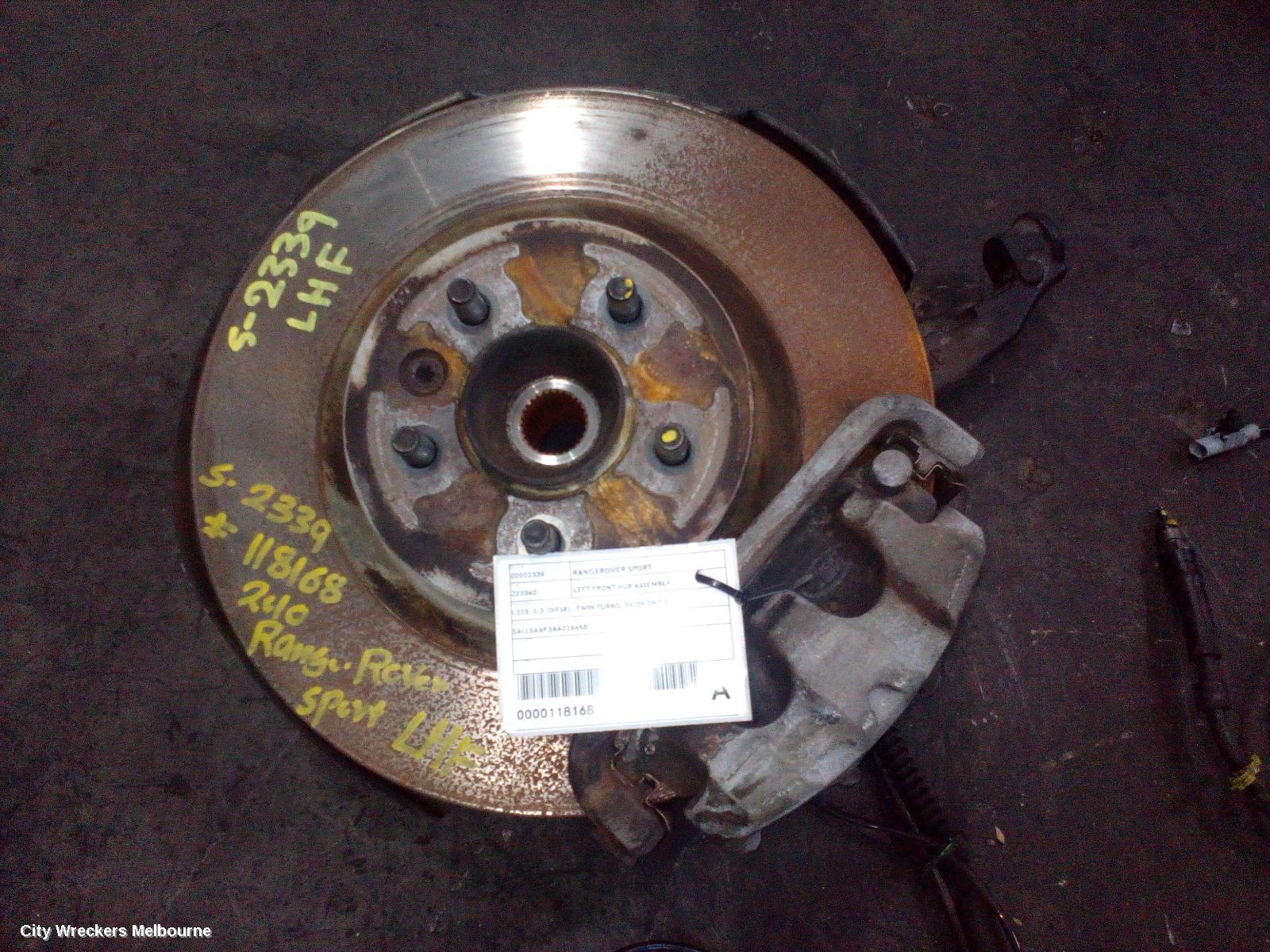LAND ROVER RANGEROVER SPORT LEFT FRONT HUB ASSEMBLY, L320, 3.0, DIESEL, TWIN TURBO, 09/2009 - 05/2013 - Image 1