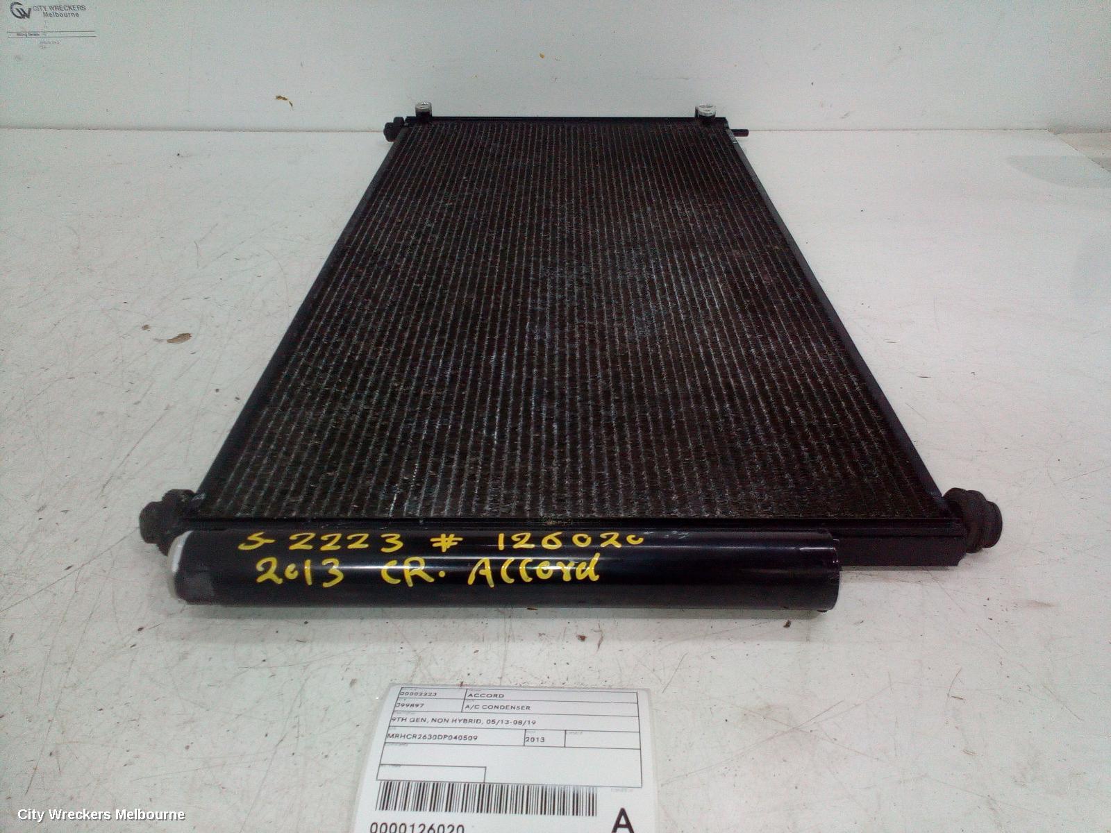 HONDA ACCORD A/C CONDENSER, 9TH GEN, NON HYBRID, 05/2013 - 08/2019 - Image 2