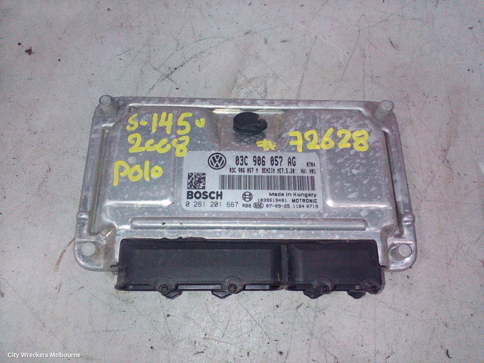 VOLKSWAGEN POLO ECU, ENGINE ECU, 1.6, PETROL, MANUAL, BTS CODE, P/N 03C906057AG, ECU ONLY, 9N, 07/2006 - 04/2010 - Image 2