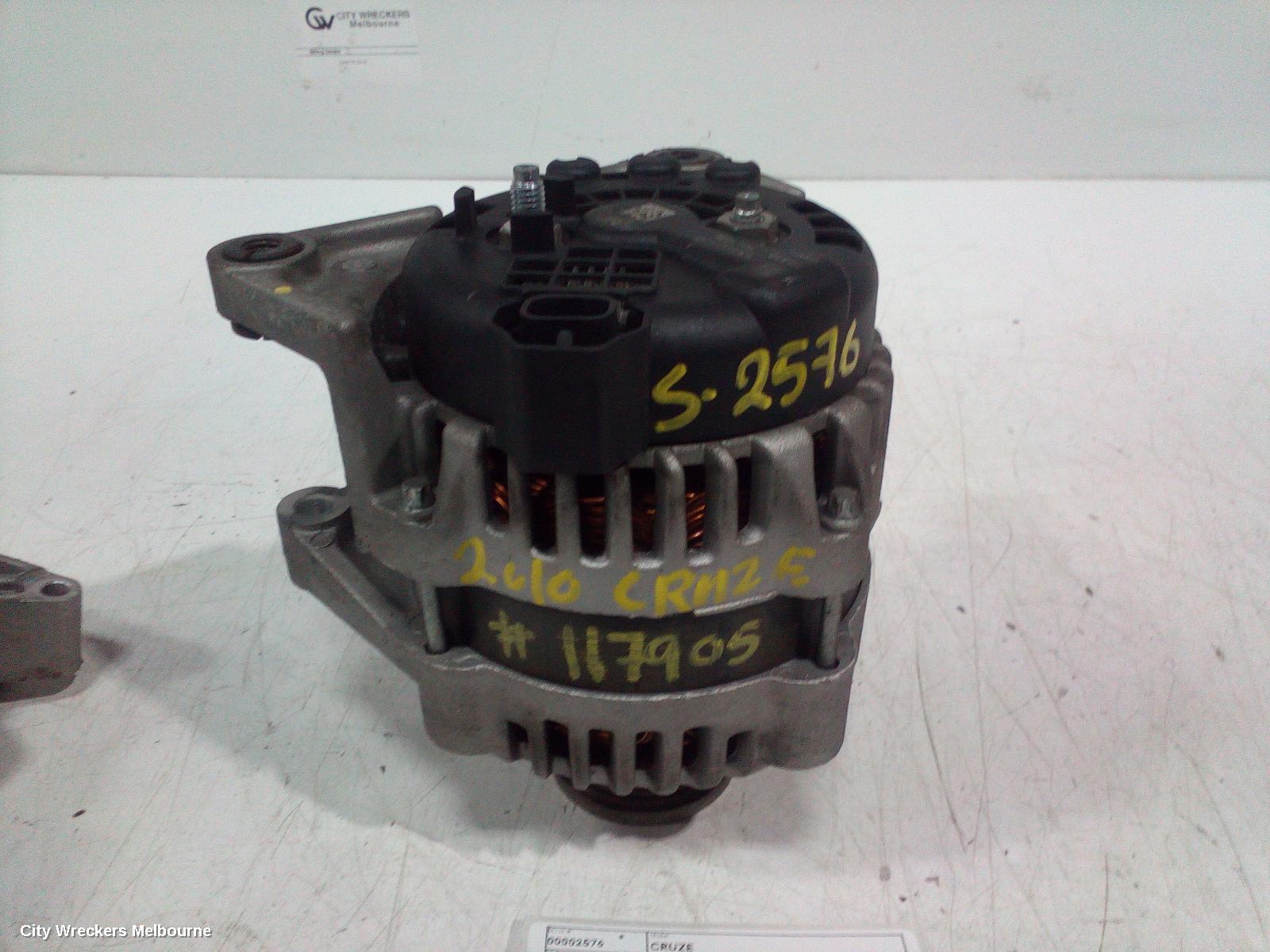 HOLDEN CRUZE ALTERNATOR, PETROL, 1.8, F18D4, JG, 03/2009 - 02/2011 - Image 1