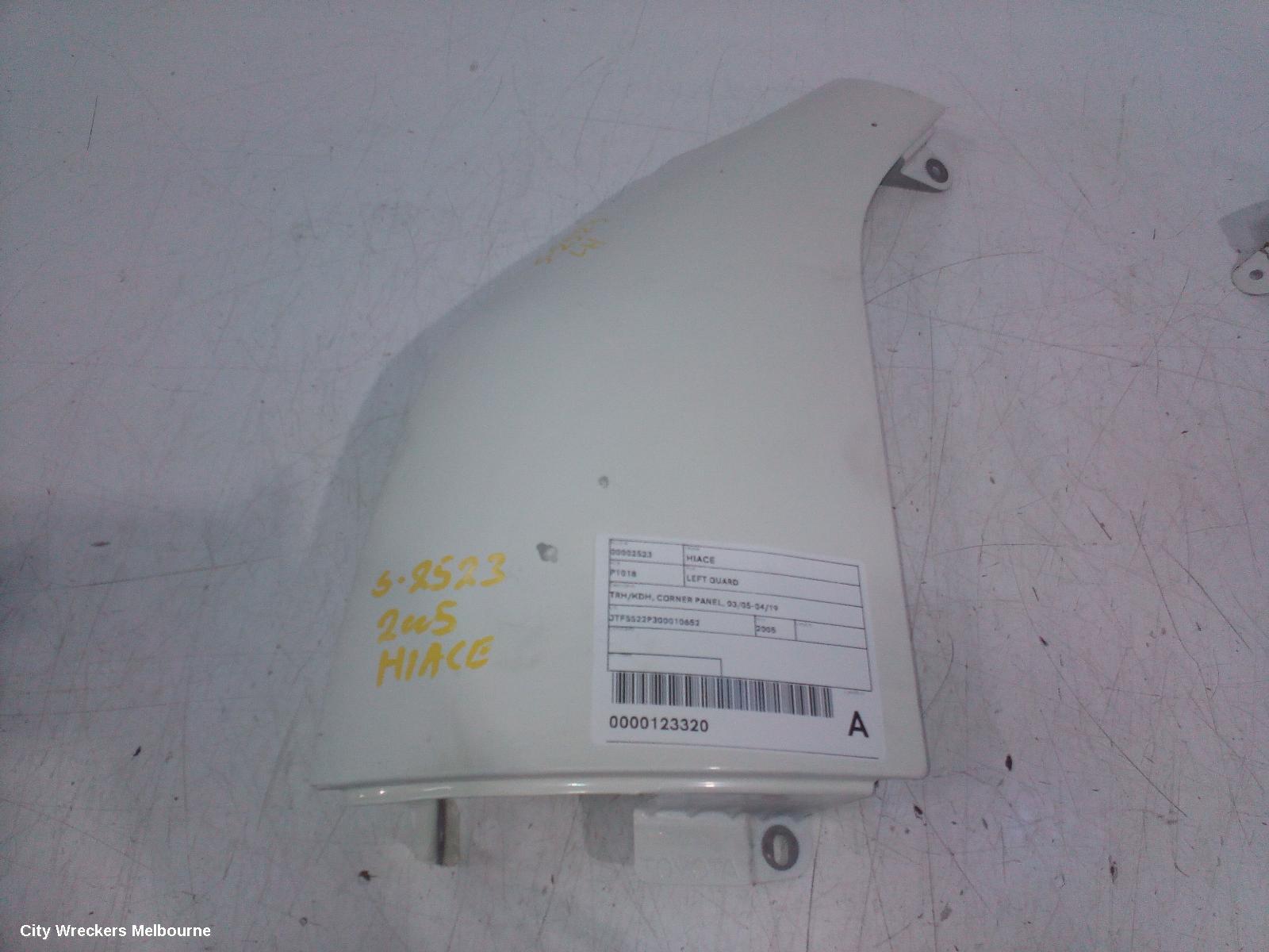 TOYOTA HIACE LEFT GUARD, TRH/KDH, CORNER PANEL, 03/2005 - 04/2019 - Image 2