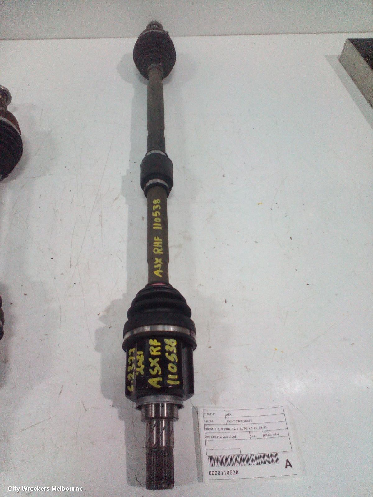 MITSUBISHI ASX RIGHT DRIVESHAFT, FRONT, 2.0, PETROL, 2WD, AUTO, XB-XC, 09/2012 ONWARDS - Image 1