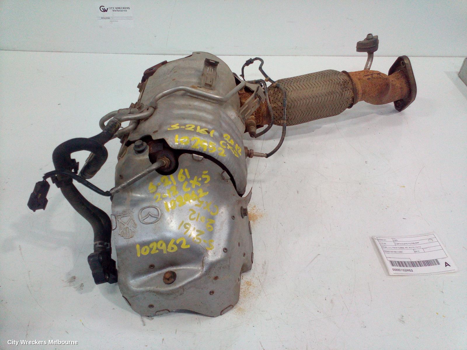 MAZDA CX5 PARTICULATE FILTER/DPF, DIESEL, 2.2, TWIN TURBO, 4WD, KE, 02/2012 - 12/2016 - Image 1