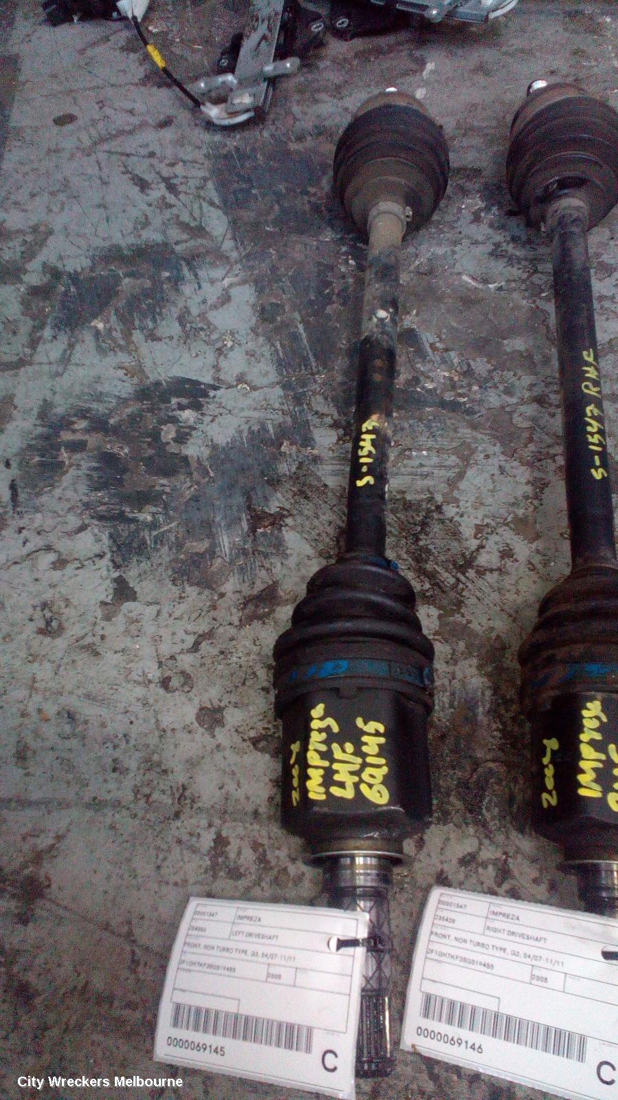 SUBARU IMPREZA LEFT DRIVESHAFT, FRONT, NON TURBO TYPE, G3, 04/2007 - 11/2011 - Image 1