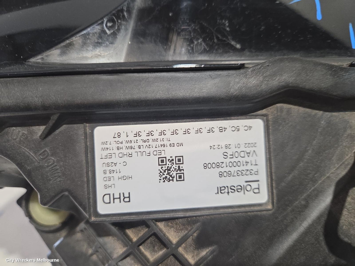POLESTAR 2 LEFT HEADLAMP, 534, W/ MATRIX LED TYPE, 08/2021 ONWARDS - Image 3