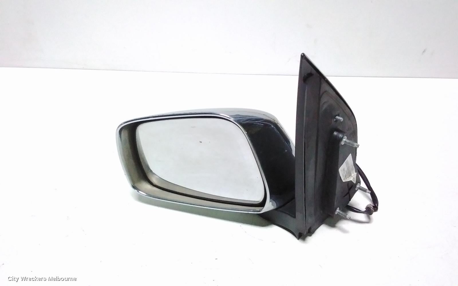 NISSAN NAVARA LEFT DOOR MIRROR, D40, POWER, CHROME, NON INDICATOR TYPE, MANUAL FOLD, 09/2005 - 08/2015 - Image 1