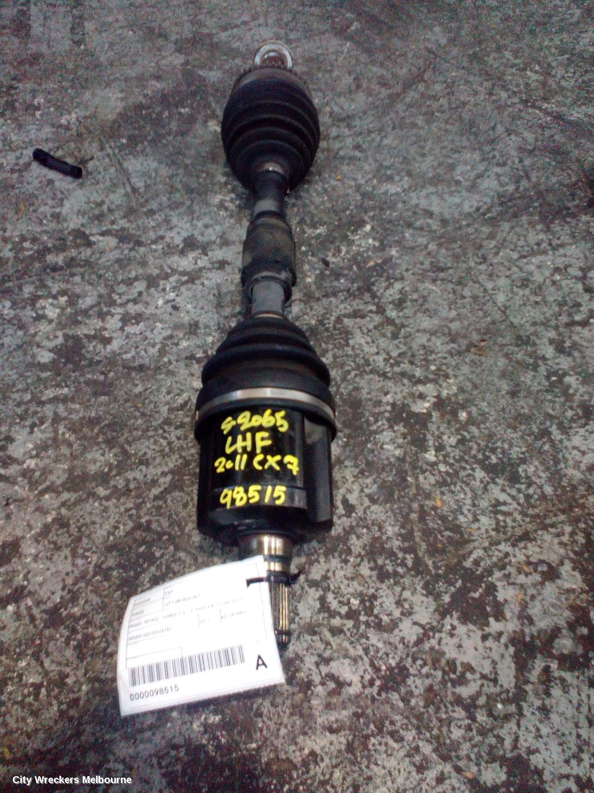 MAZDA CX7 LEFT DRIVESHAFT, FRONT, PETROL, TURBO, 2.3, L3, 4WD, ER, 11/2006 - 02/2012 - Image 2