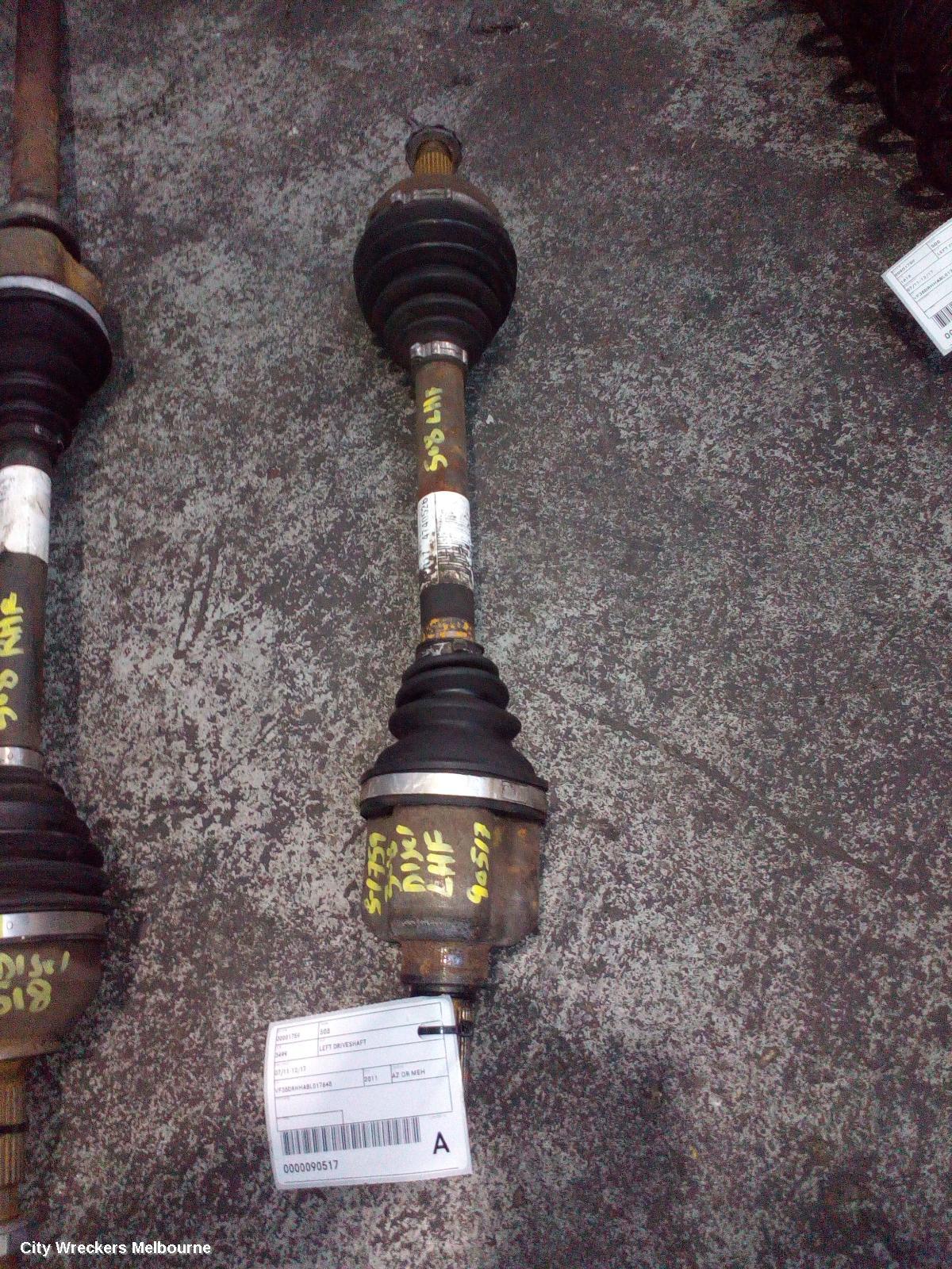 PEUGEOT 508 LEFT DRIVESHAFT, 07/2011 - 12/2017 - Image 2
