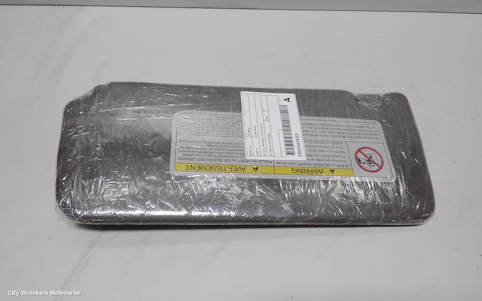 NISSAN PATROL SUNVISOR, Y61/GU, RH SIDE, 12/1997 - 04/2017 - Image 3