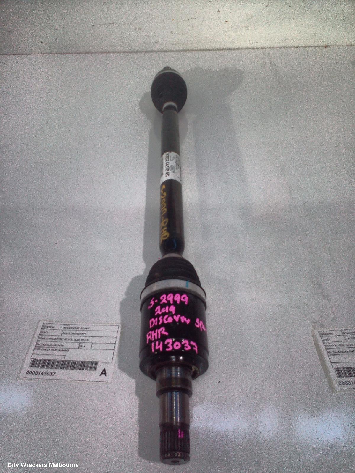 LAND ROVER DISCOVERY SPORT RIGHT DRIVESHAFT, REAR, DYNAMIC DRIVELINE, L550, 01/2015 ONWARDS - Image 1
