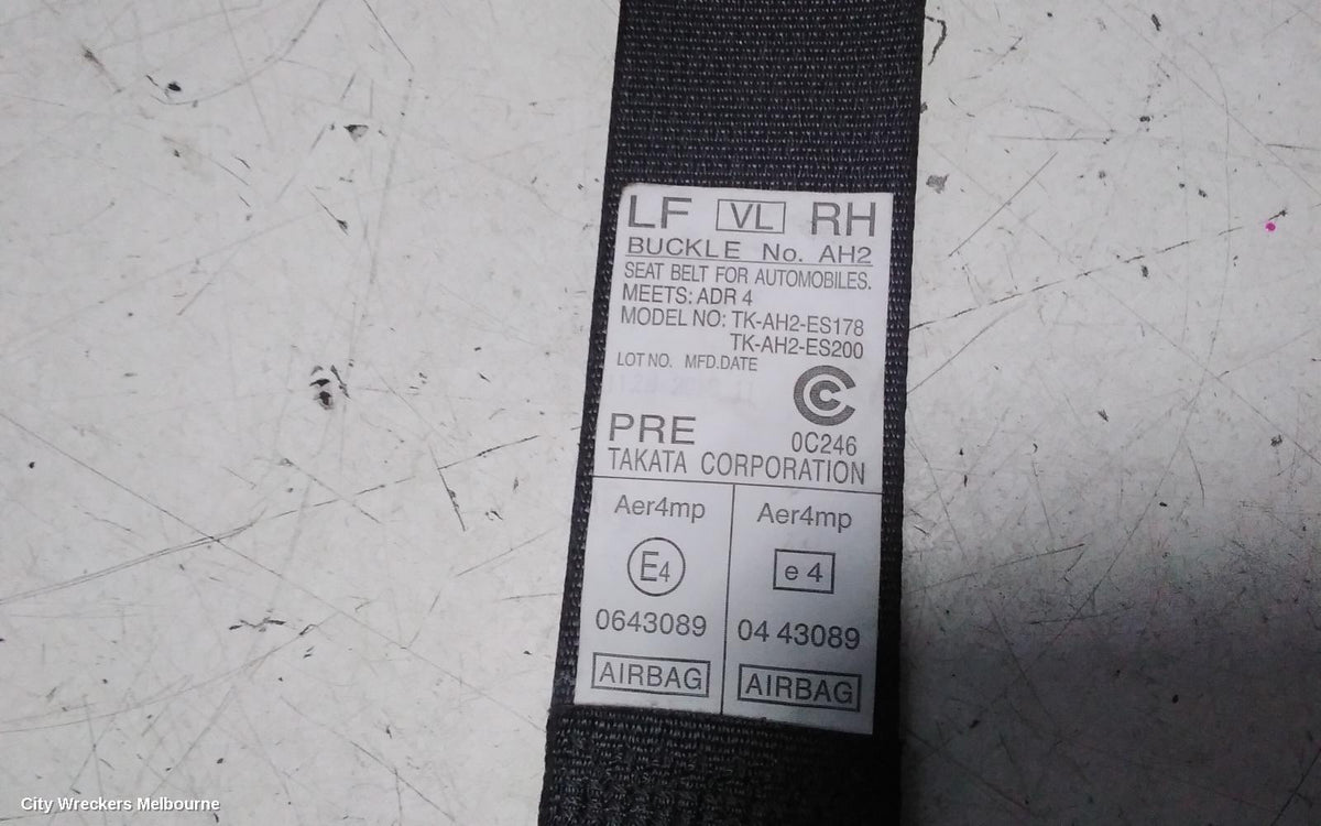 SUBARU LEVORG SEATBELT/STALK, RH FRONT, SEAT BELT ONLY, V1, 05/2016 - 12/2020 - Image 3