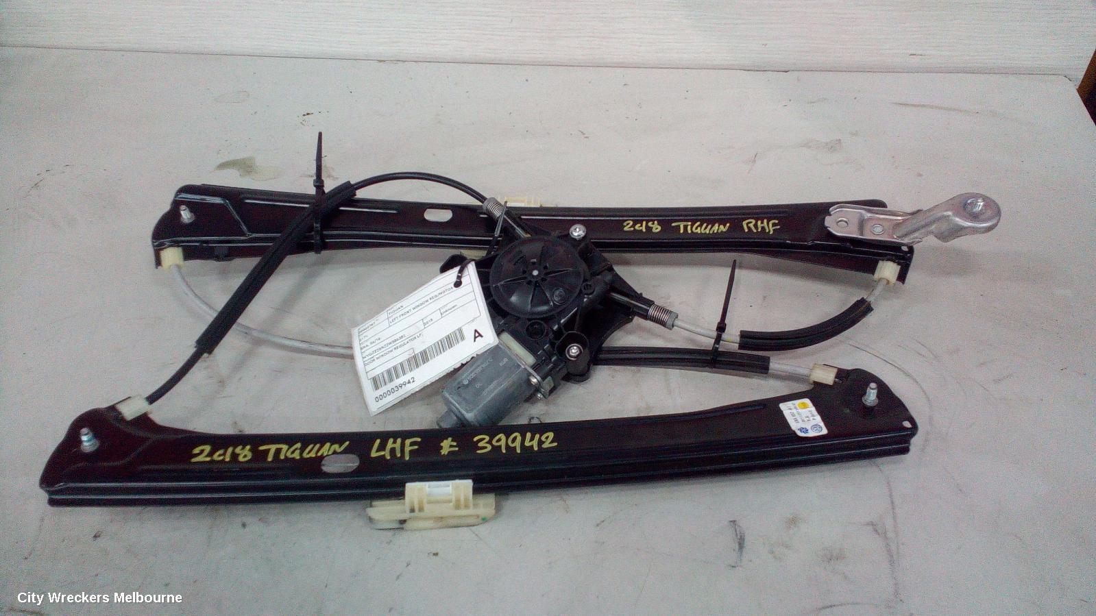 VOLKSWAGEN TIGUAN LEFT FRONT WINDOW REG/MOTOR, DOOR REG ASSY (REG AND MOTOR), 5NA, 06/2016 ONWARDS - Image 1