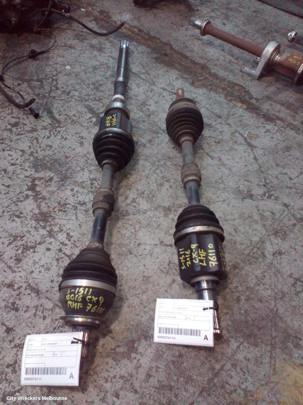 MAZDA CX9 RIGHT DRIVESHAFT, FRONT, AWD, TC, 07/2016 ONWARDS - Image 2