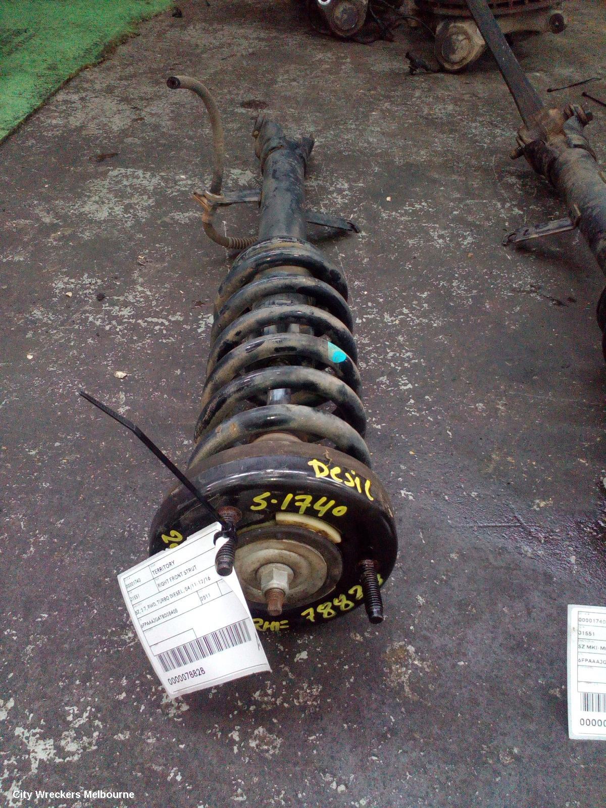 FORD TERRITORY RIGHT FRONT STRUT, SZ, 2.7, RWD, TURBO DIESEL, 04/2011 - 12/2016 - Image 1