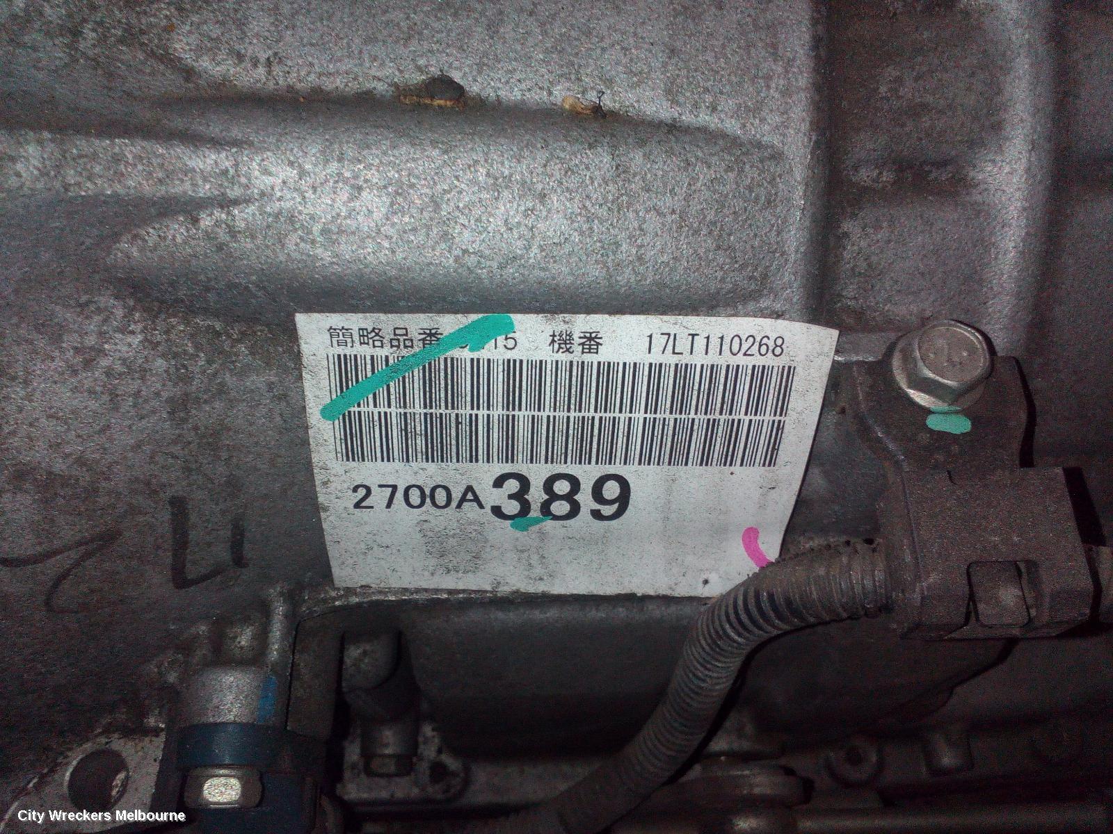 MITSUBISHI TRITON TRANS/GEARBOX, AUTO, 2WD, DIESEL, 2.4, 4N15, 5 SPEED (R5AWF TRANS CODE), MQ, 03/2015 - 10/2018 - Image 1