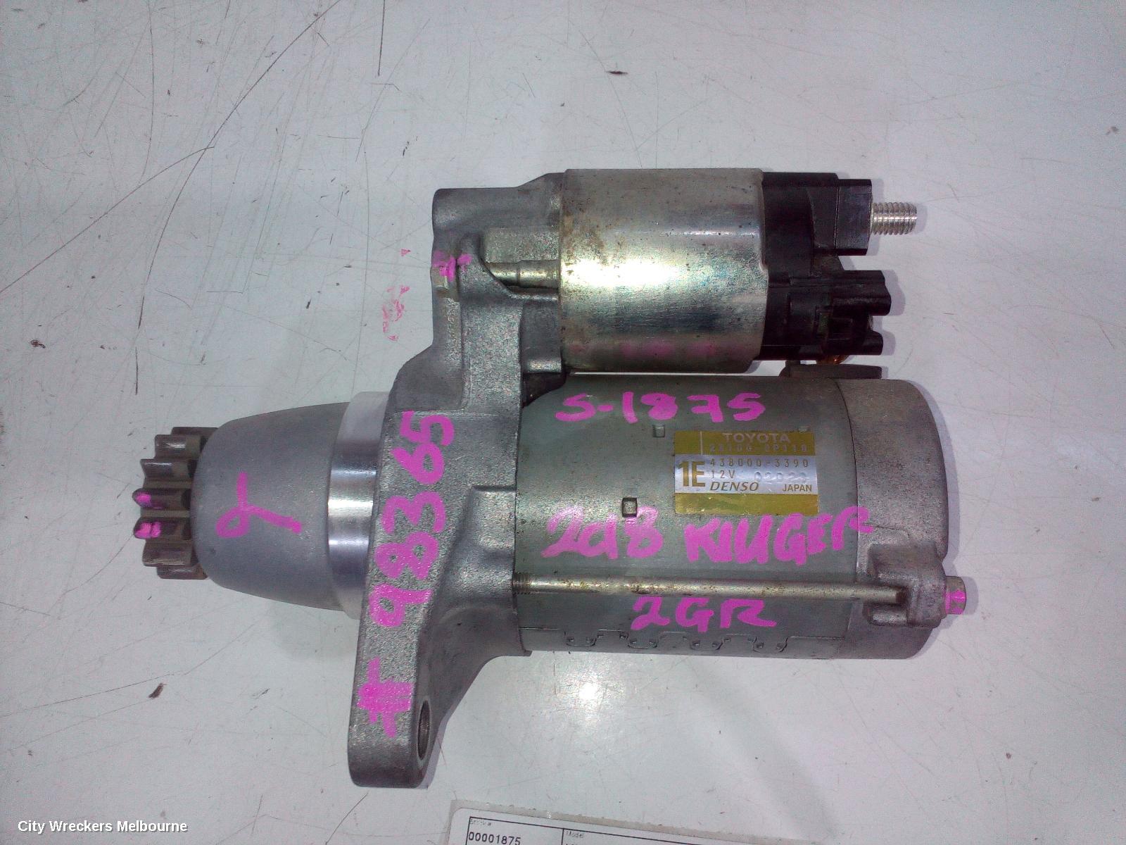 TOYOTA KLUGER STARTER, PETROL, 3.5, 2GR-FKS, GSU50/GSU55, 11/2016 - 02/2021 - Image 2