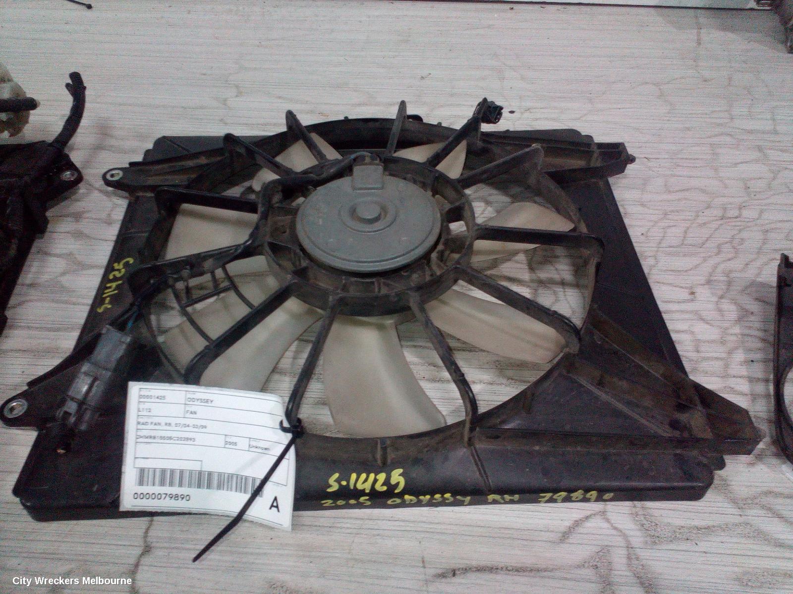 HONDA ODYSSEY FAN, RAD FAN, RB, 07/2004 - 03/2009 - Image 1