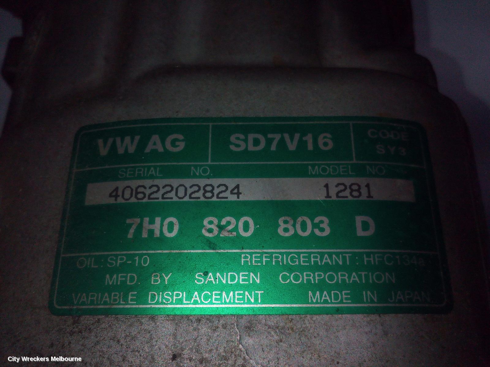 VOLKSWAGEN CADDY A/C COMPRESSOR, 2K, DIESEL, DENSO BRAND 6SEU14C, 12/2004 - 06/2015 - Image 3