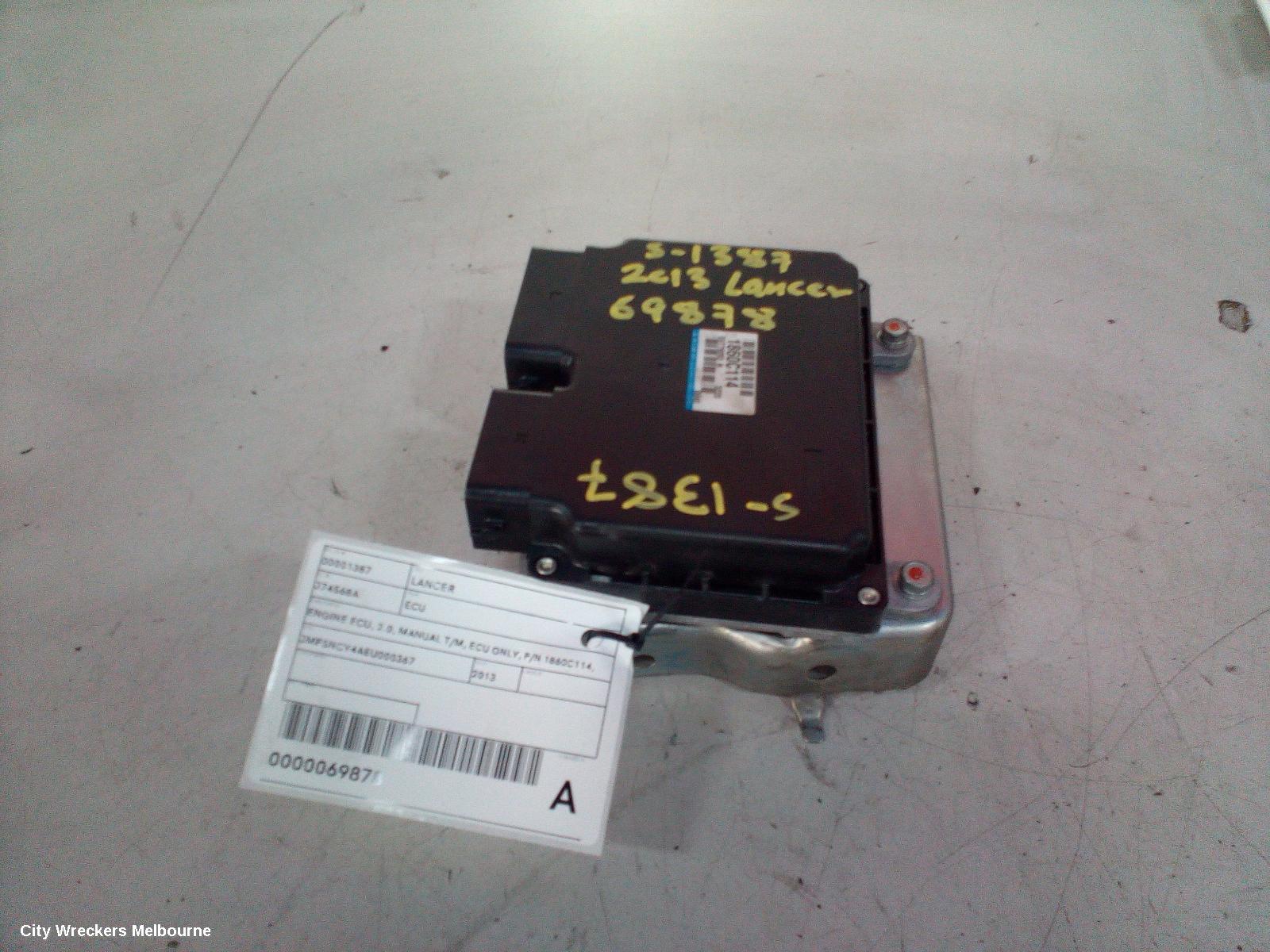MITSUBISHI LANCER ECU, ENGINE ECU, 2.0, MANUAL T/M, ECU ONLY, P/N 1860C114, CJ, 07/2007 - 10/2015 - Image 2