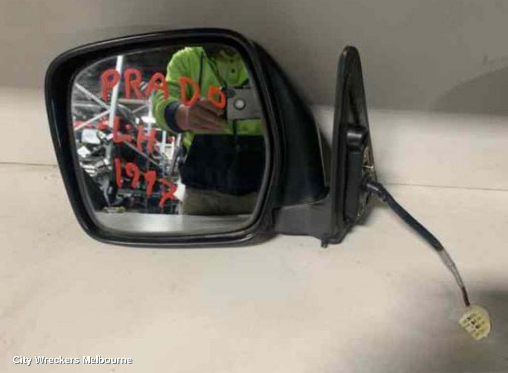 TOYOTA PRADO LEFT DOOR MIRROR, 95 SERIES, POWER, BLACK, RV/GX/GXL, 07/1996 - 01/2003 - Image 2