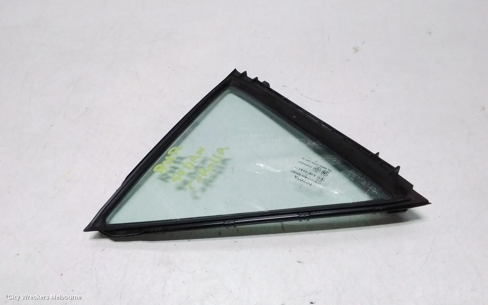 TOYOTA COROLLA RIGHT REAR 1/4 DOOR GLASS, ZRE172/20182R, 12/2013 - 06/2019 - Image 1
