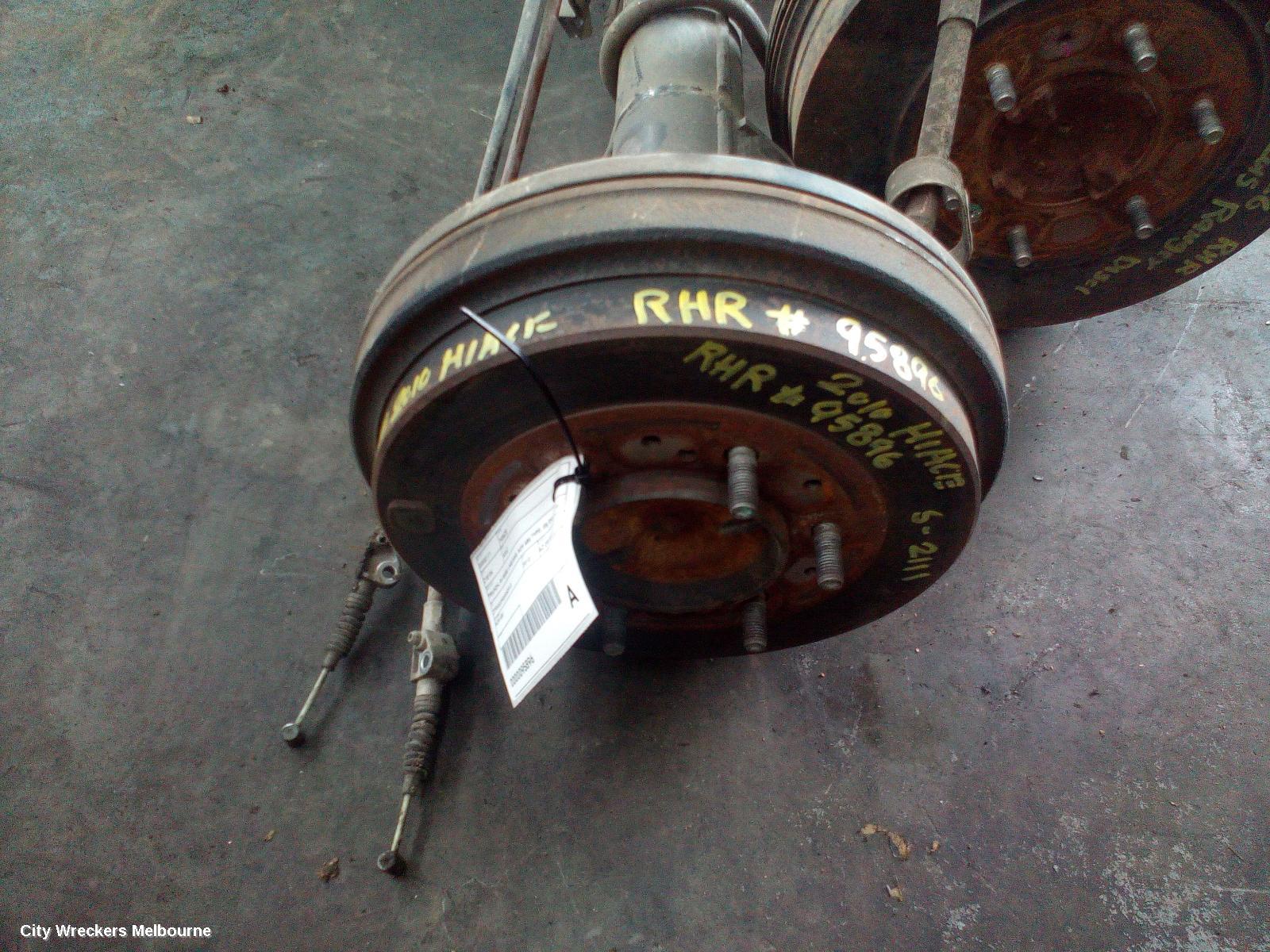 TOYOTA HIACE AXLE, TRH/KDH, RH REAR, LWB/SWB, NON ABS TYPE, 08/2009 - 04/2019 - Image 1