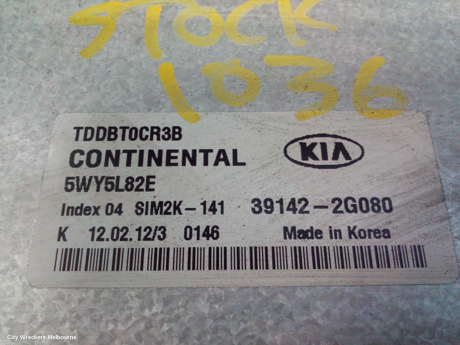 KIA CERATO ECU, ENGINE ECU, PETROL, AUTO T/M, 4 SPEED, COUPE, ECU ONLY, TD, 07/2009 - 03/2013 - Image 1