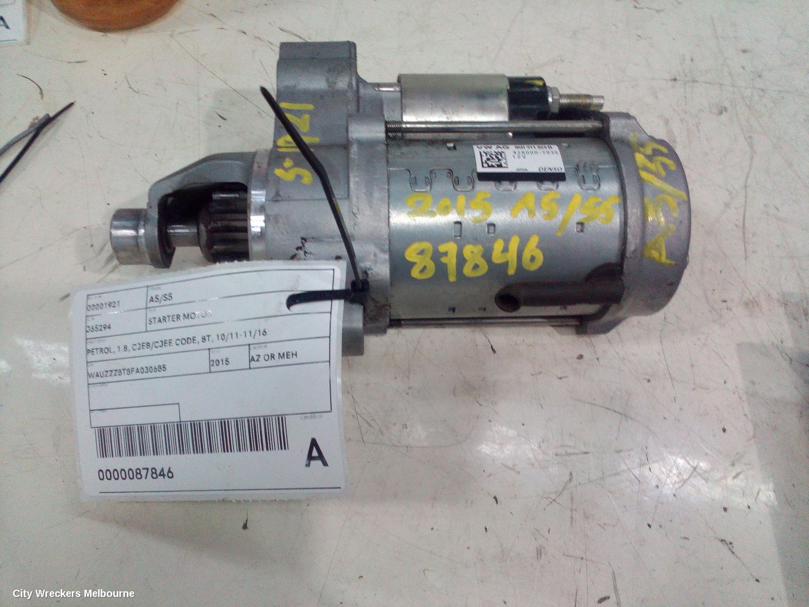 AUDI A5 STARTER, PETROL, 1.8, CJEB/CJEE CODE, 8T, 10/2011 - 11/2016 - Image 2