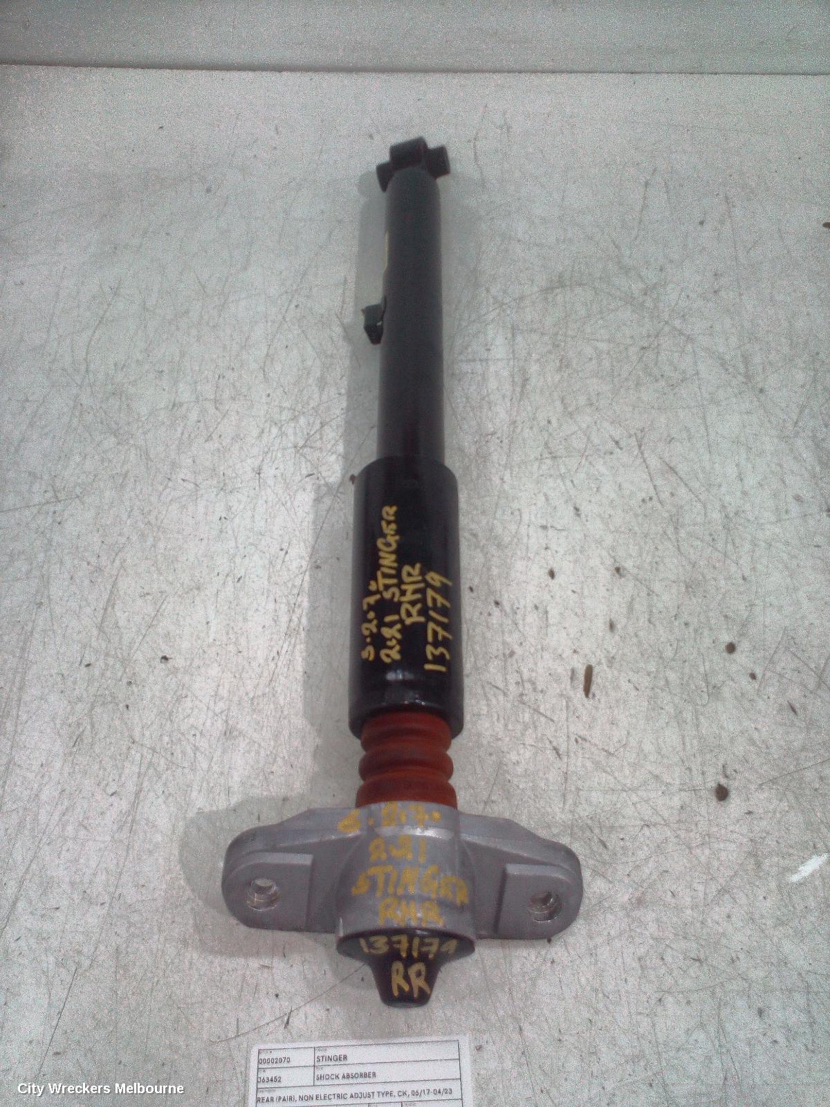 KIA STINGER SHOCK ABSORBER, REAR (PAIR), NON ELECTRIC ADJUST TYPE, CK, 06/2017 - 04/2023 - Image 2