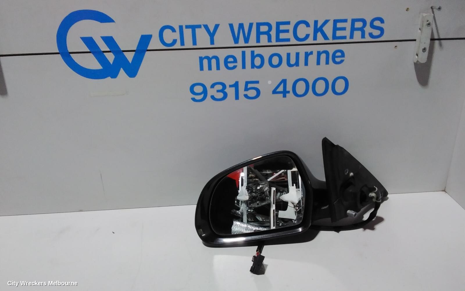 AUDI A4 LEFT DOOR MIRROR, B8 8K, A4, MANUAL FOLD, NO LANE CHANGE ASSIST TYPE, 1 PLUG (6 WIRE), 02/2008 - 05/2009 - Image 1