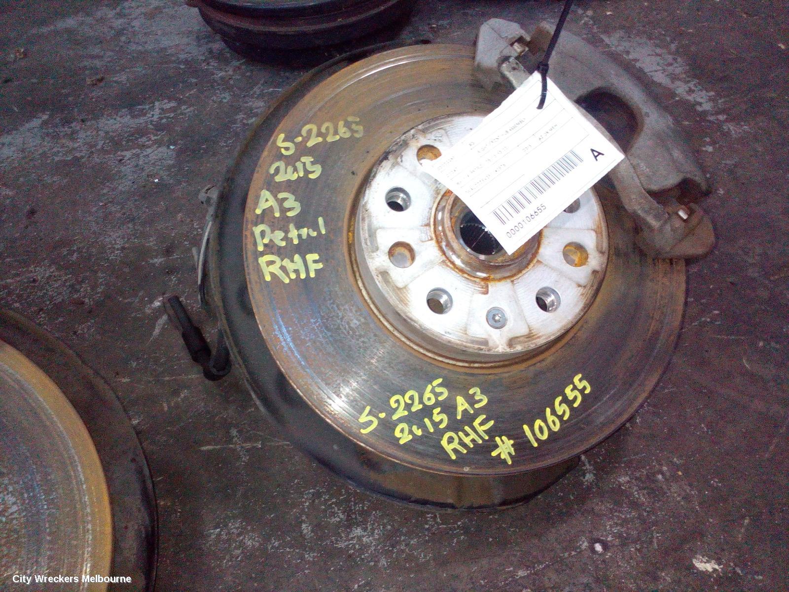 AUDI A3 RIGHT FRONT HUB ASSEMBLY, 8V, 1.4, PETROL, 05/2013 - 10/2020 - Image 3