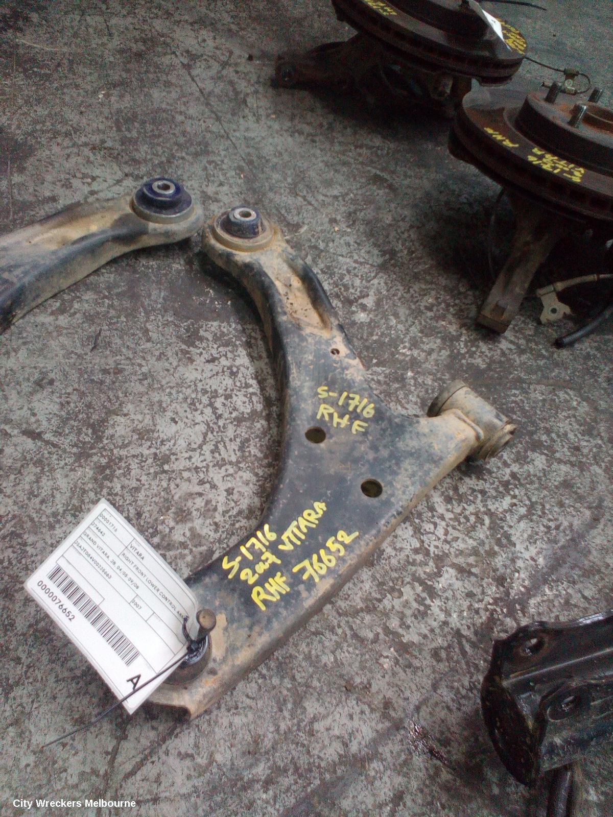 SUZUKI VITARA RIGHT FRONT LOWER CONTROL ARM, GRAND VITARA, JB, 04/2005 - 09/2008 - Image 1