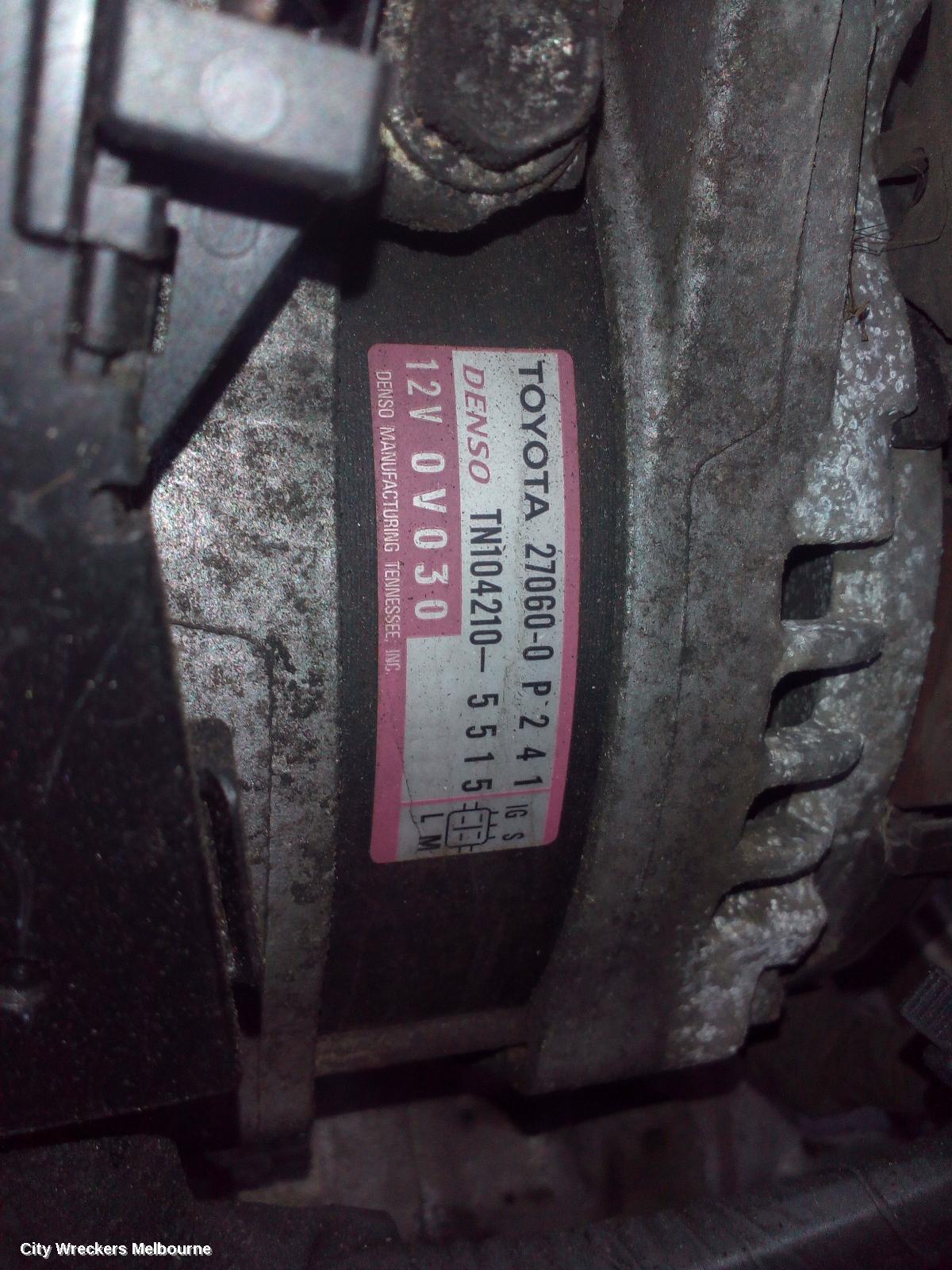 TOYOTA KLUGER ALTERNATOR, PETROL, 3.5, 2GR-FE, GSU50/GSU55, 03/2014 - 10/2016 - Image 2