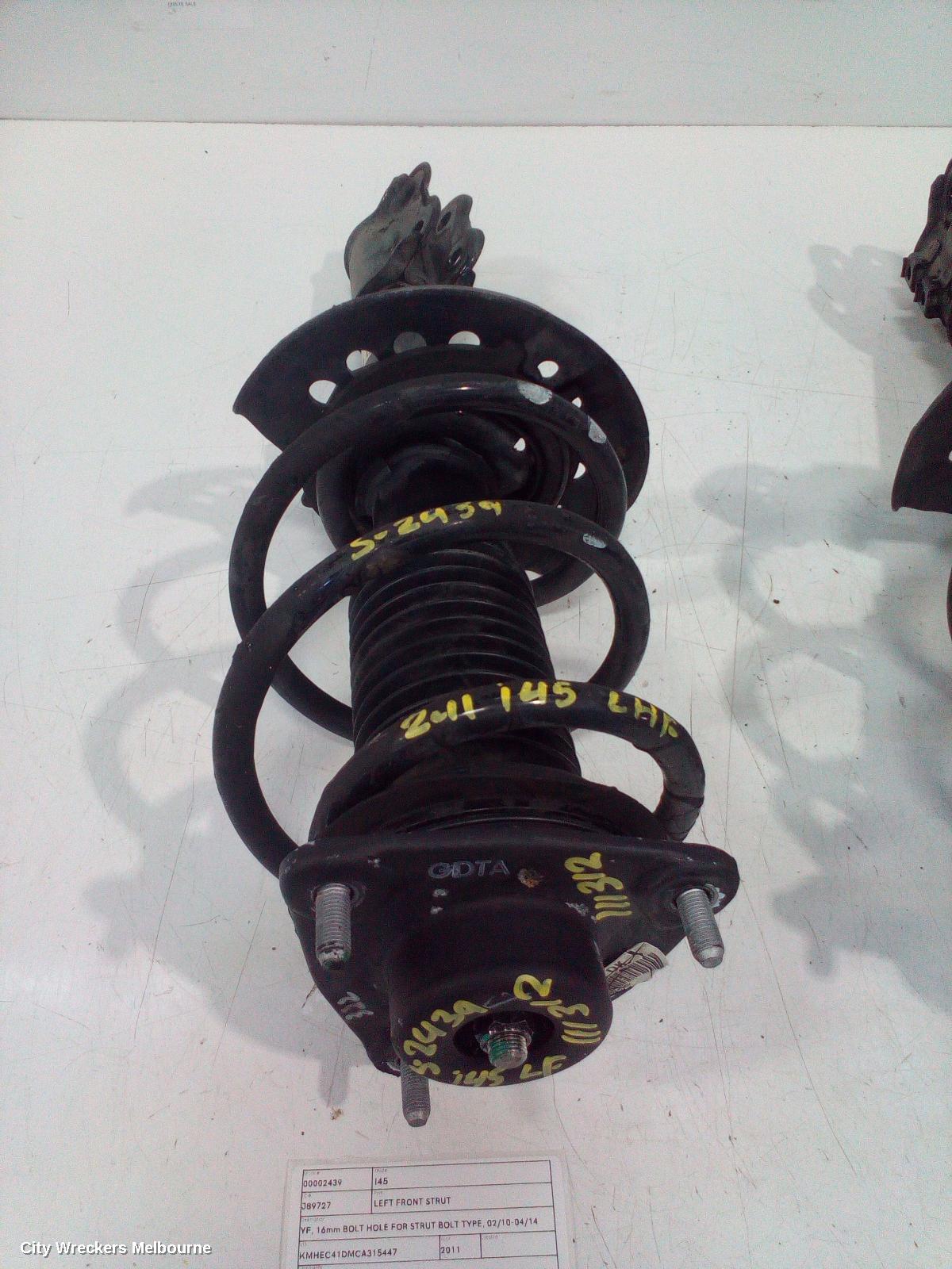 HYUNDAI I45 LEFT FRONT STRUT, YF, 16MM BOLT HOLE FOR STRUT BOLT TYPE, 02/2010 - 04/2014 - Image 2