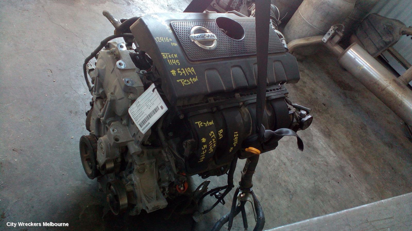 NISSAN PULSAR ENGINE, PETROL, 1.8, MRA8DE, B17/C12, 12/2012 - 12/2017 - Image 1
